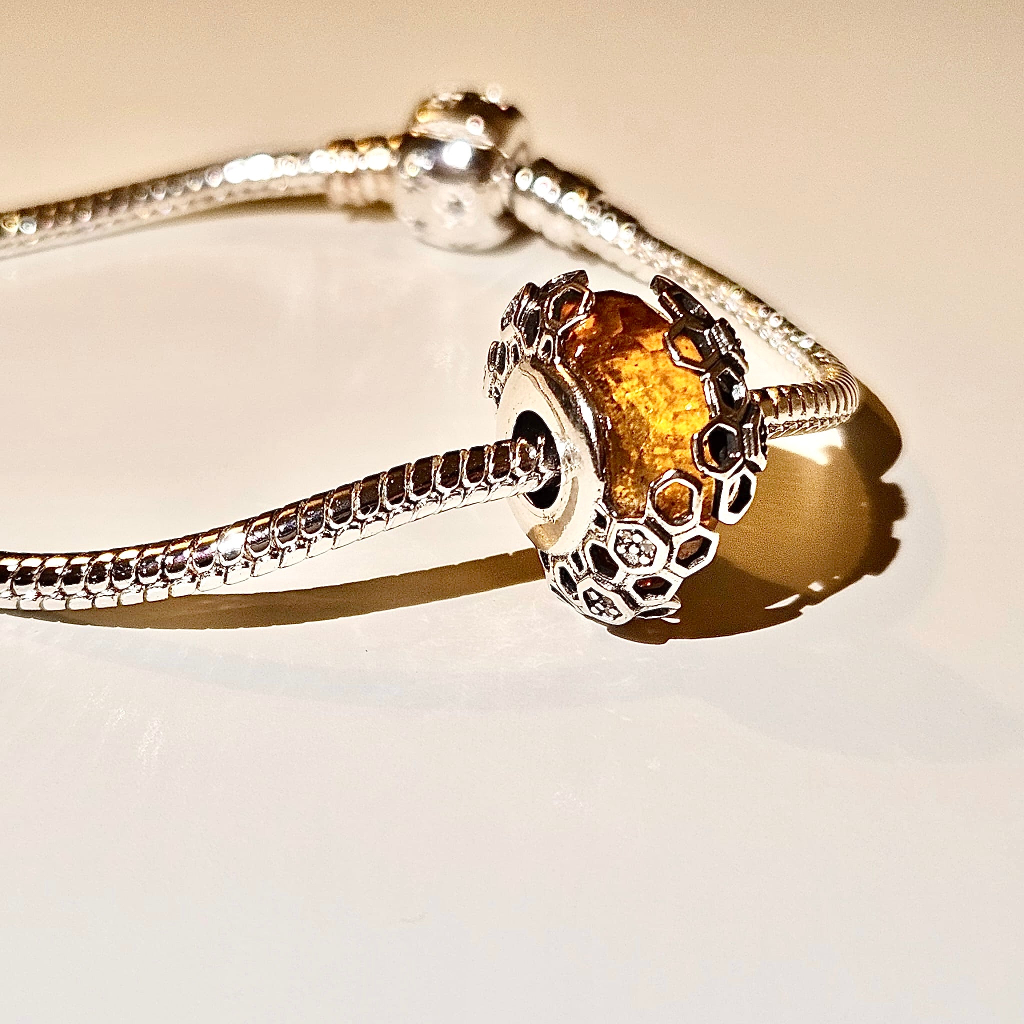 Honeycomb Murano Charm