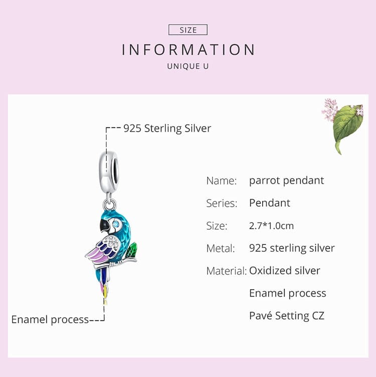 Parrot Dangle Charm