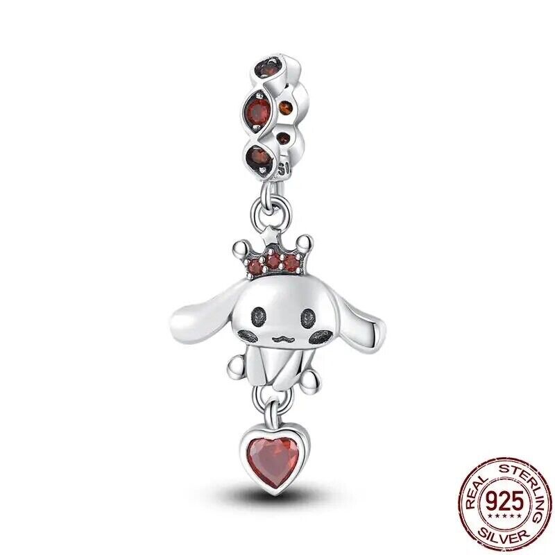 Pikachu Crown and Heart Dangle Charm