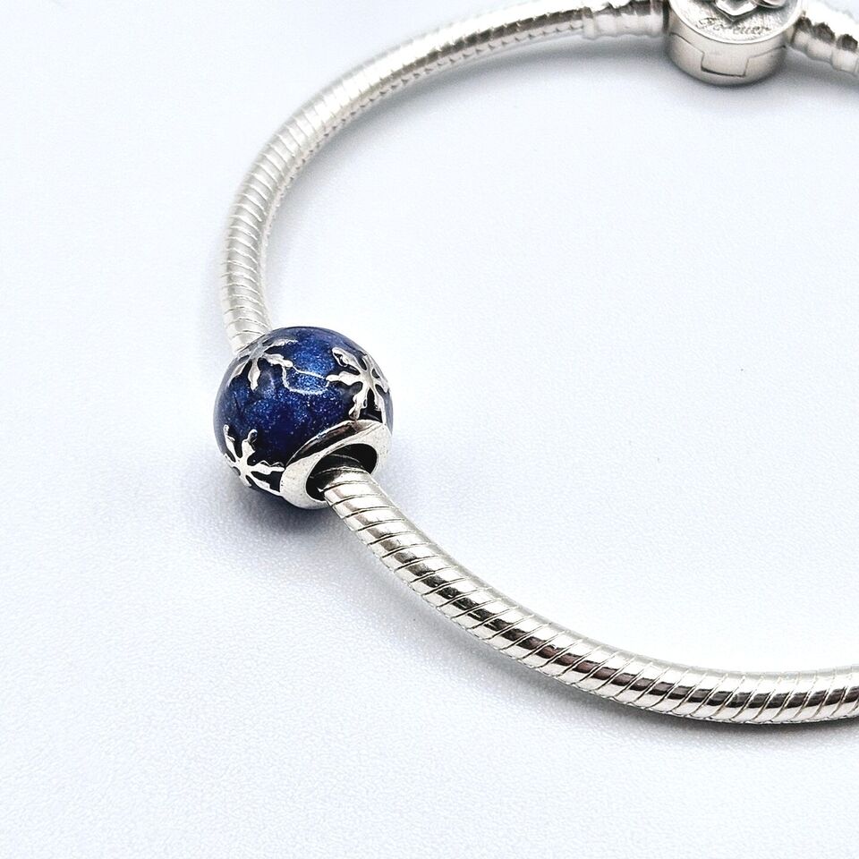 Christmas Gift Blue Snowflake Charm