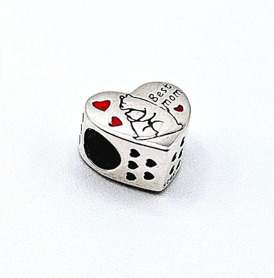 Best Mum Heart Charm