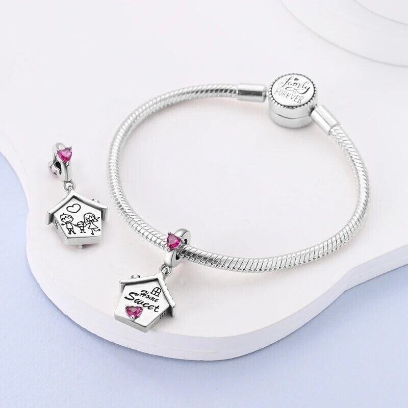 Sweet Home House Red Heart Charm