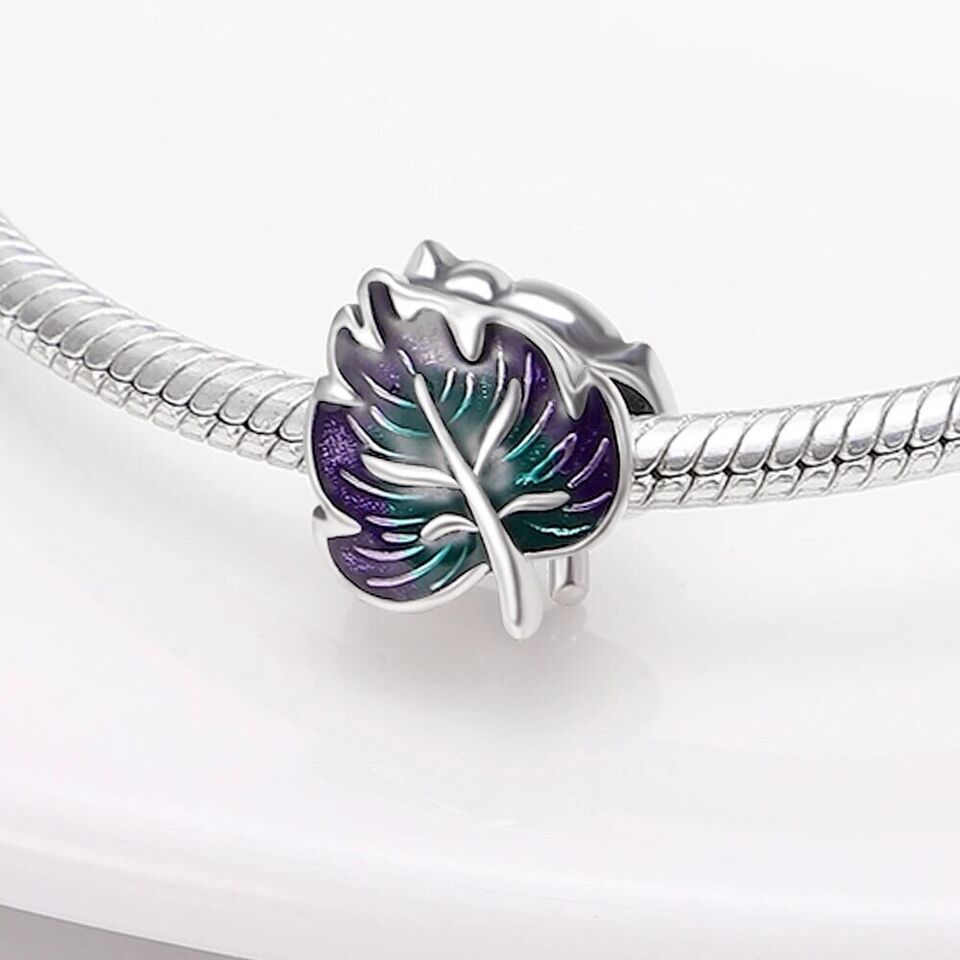 Autum Colourful Leaf Charm