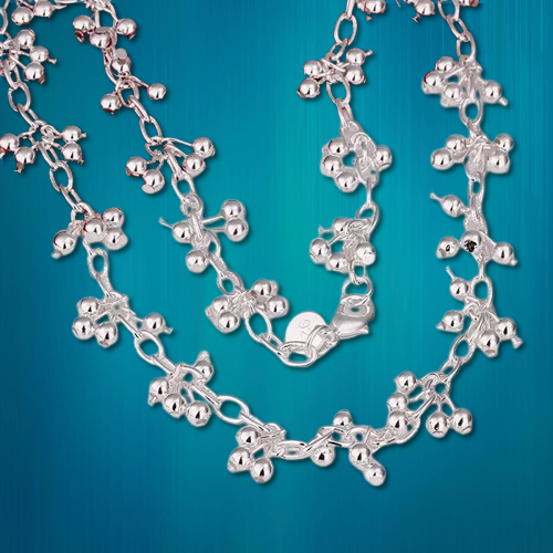 Beautiful Set Bracelets & Necklace Beads Sterling Silver