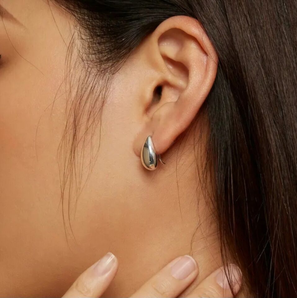 Wire Hook Large Teardrop Earrings