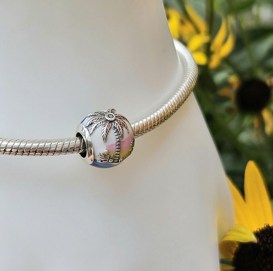 Palm Tree Multicoloured Charm