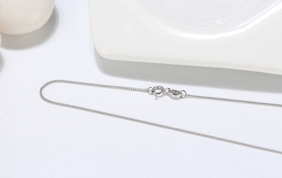 Chain Necklace 925 Sterling Silver 1.0mm 50cm
