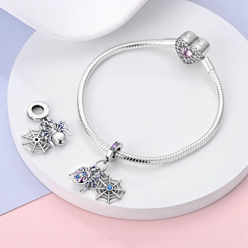Spider & Web Dangle Charm