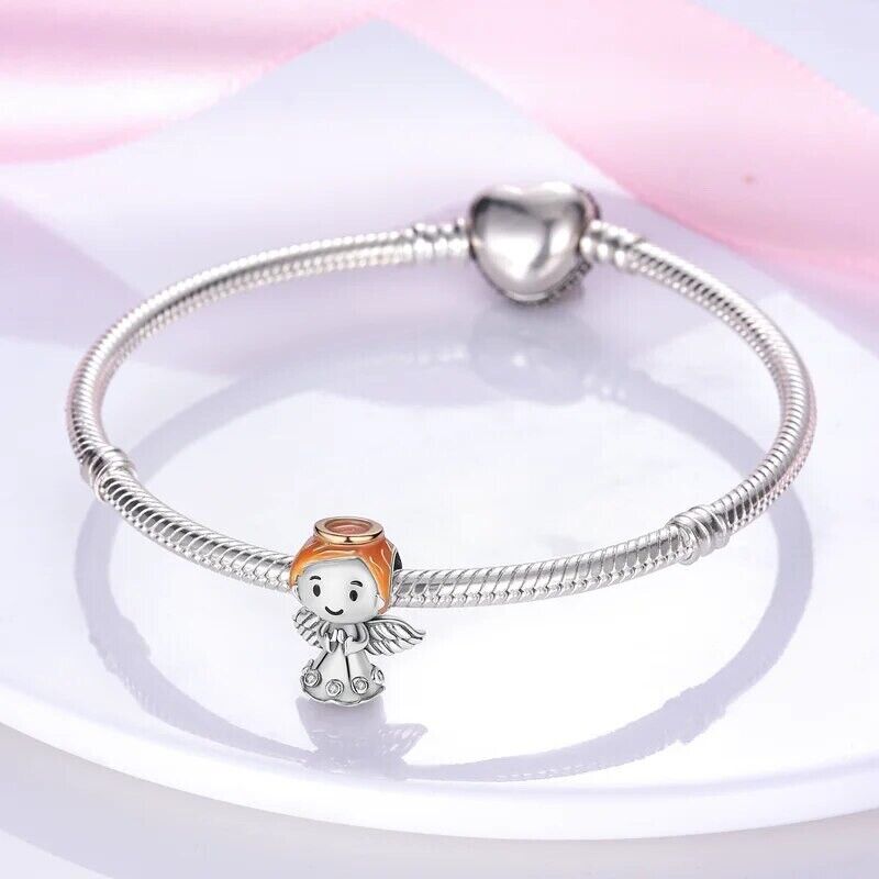 Happy Angel with Wings Charm