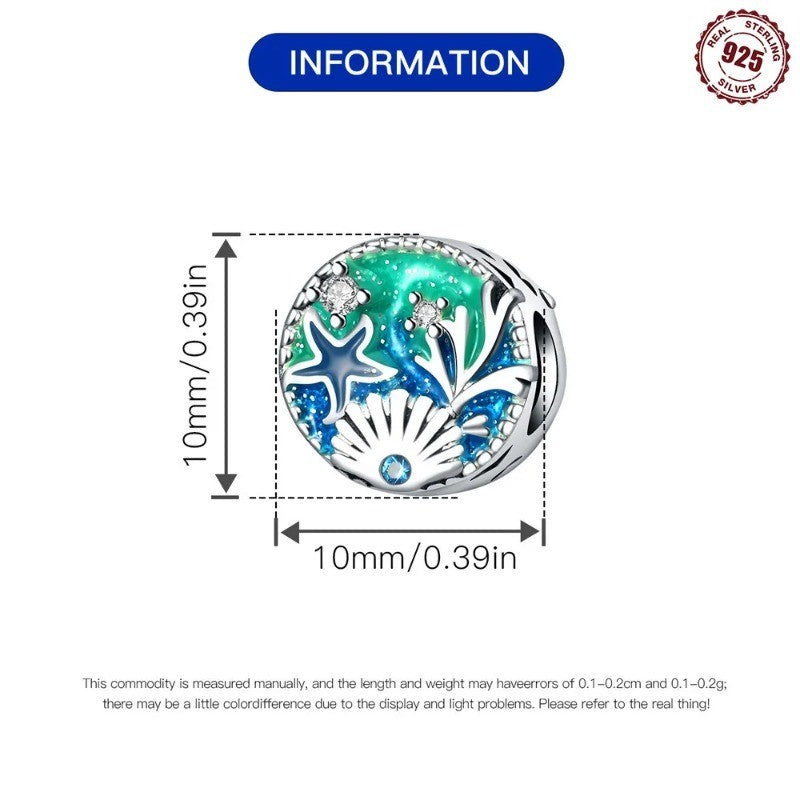 Ocean Sea Life With Zircon Charm