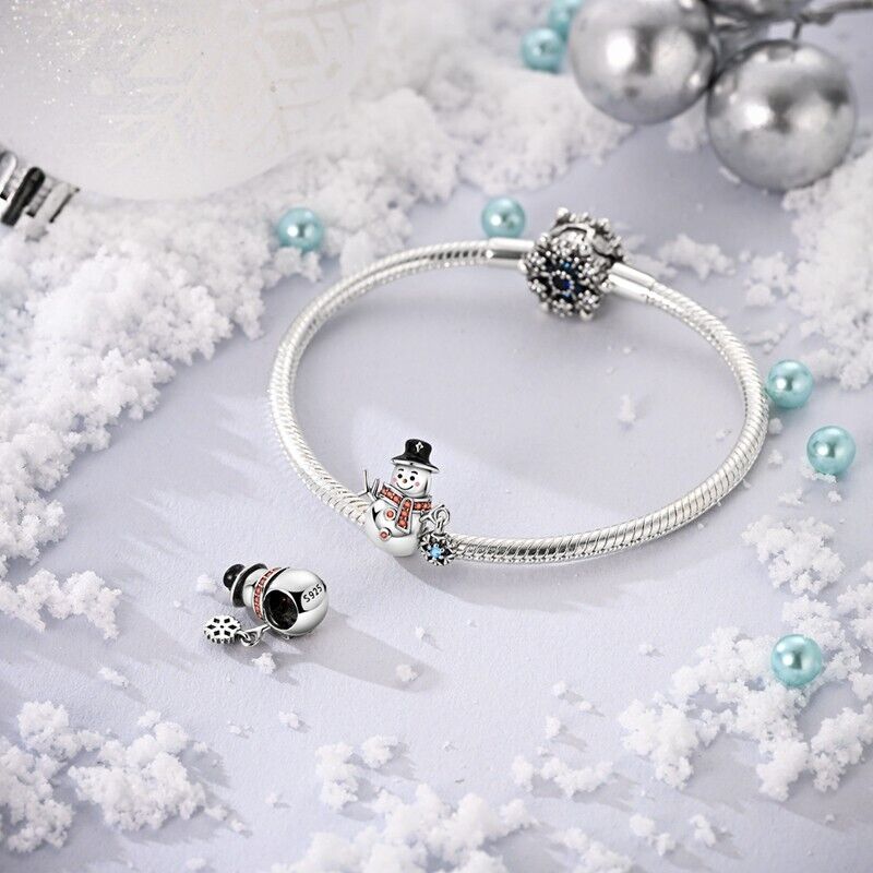 Snowman With Snowflake Charm