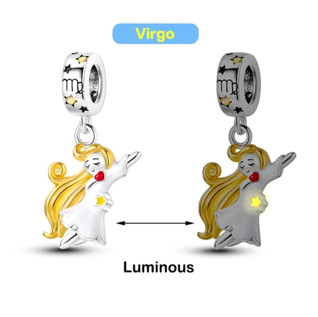 Luminous Zodiac Sign Virgo Dangle Charm
