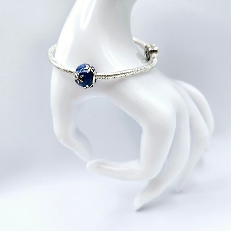 Christmas Gift Blue Snowflake Charm