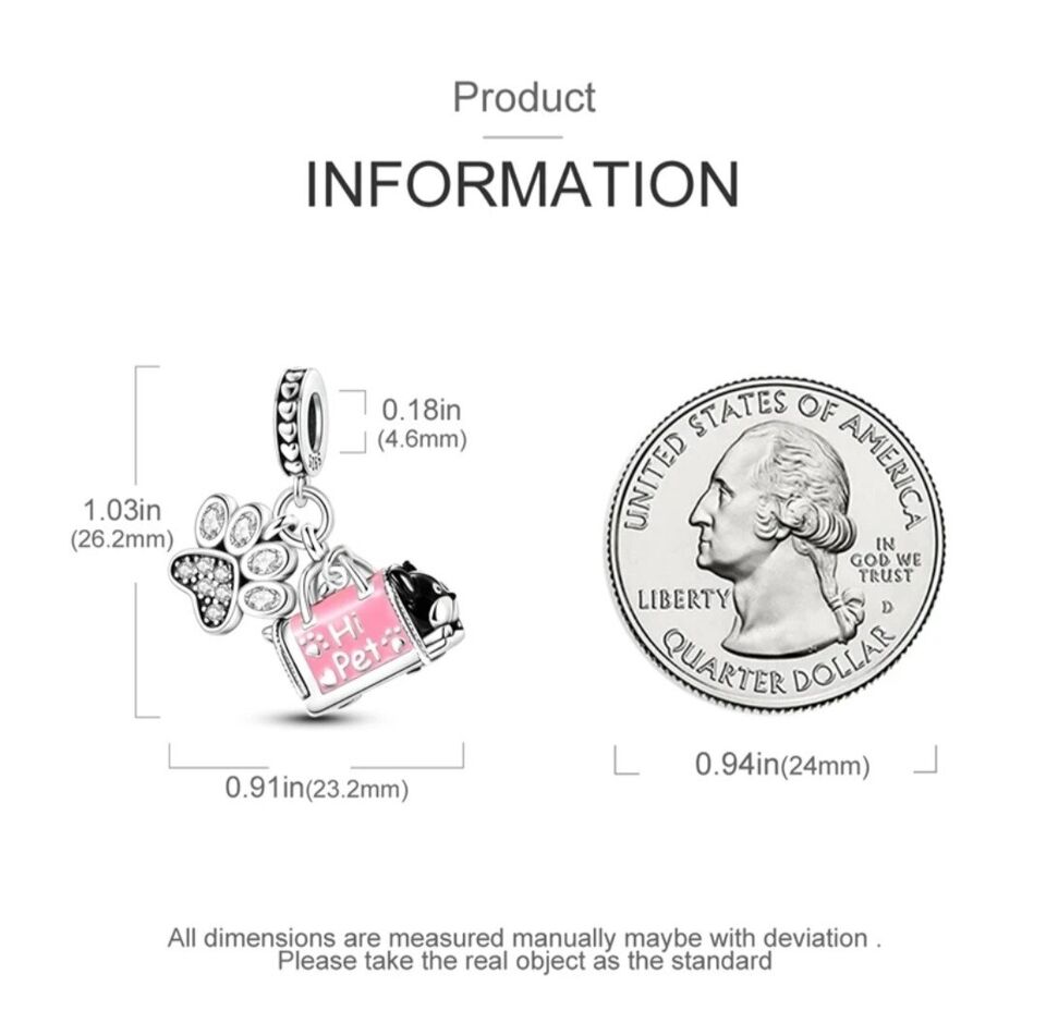 Paw Print & Cat In Pink Bag