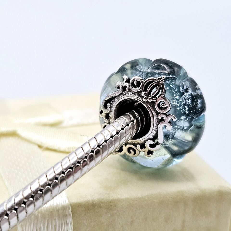 Light Blue Murano Glass Charm