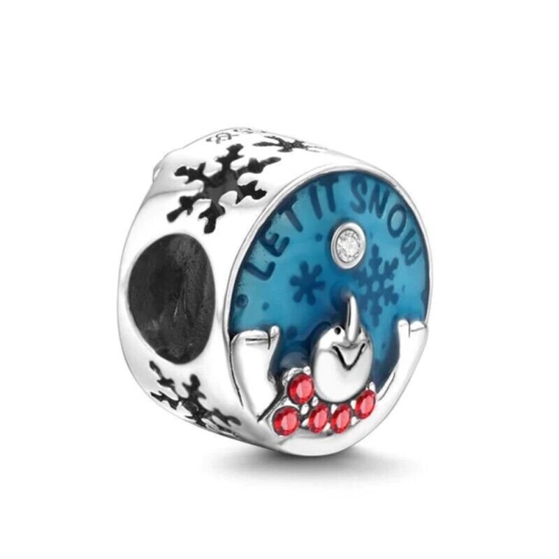 Snowman & Snowflakes Charm