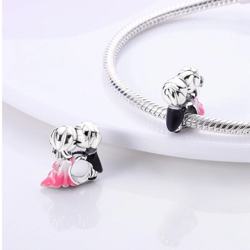 Dancing Boy Girl Kissing Couple Charm