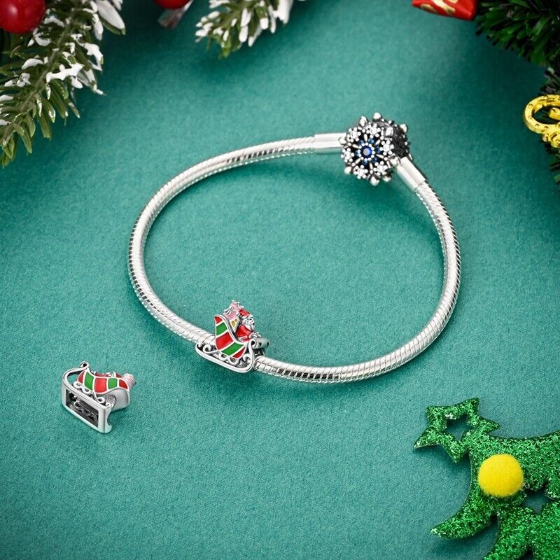 Santa in a Sleigh Charm