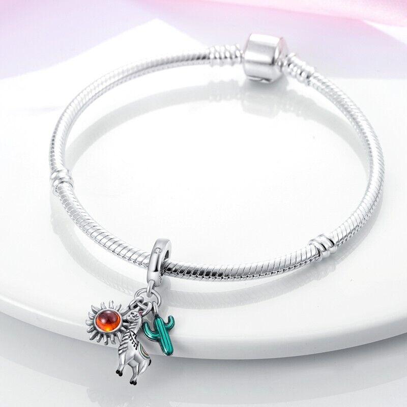 Llama Cactus And Sun Dangle Charm