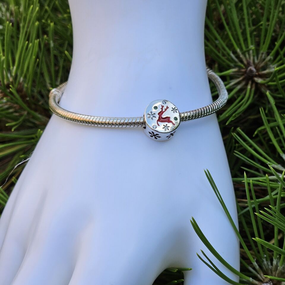 Reindeer & Snowflakes Charm