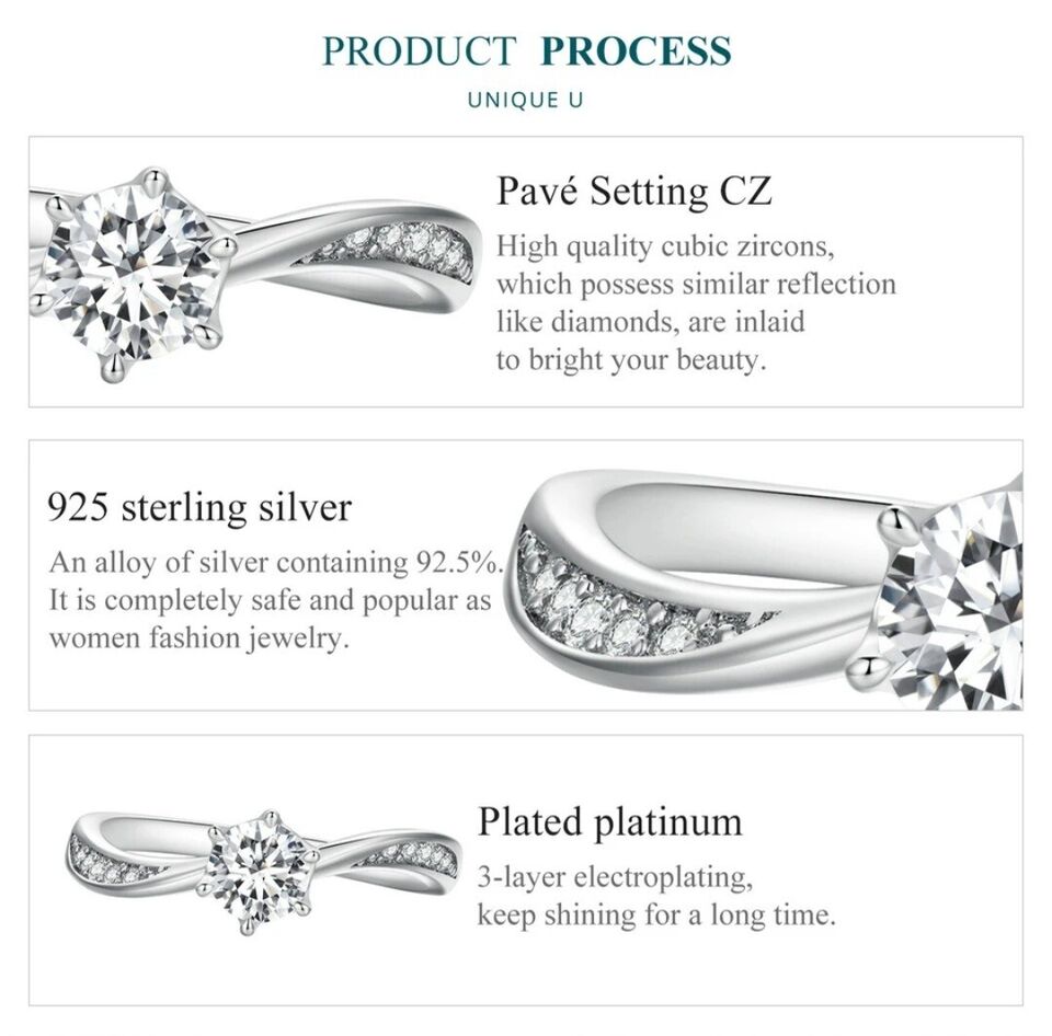 Sparkling Ring With Cubic Zirconia