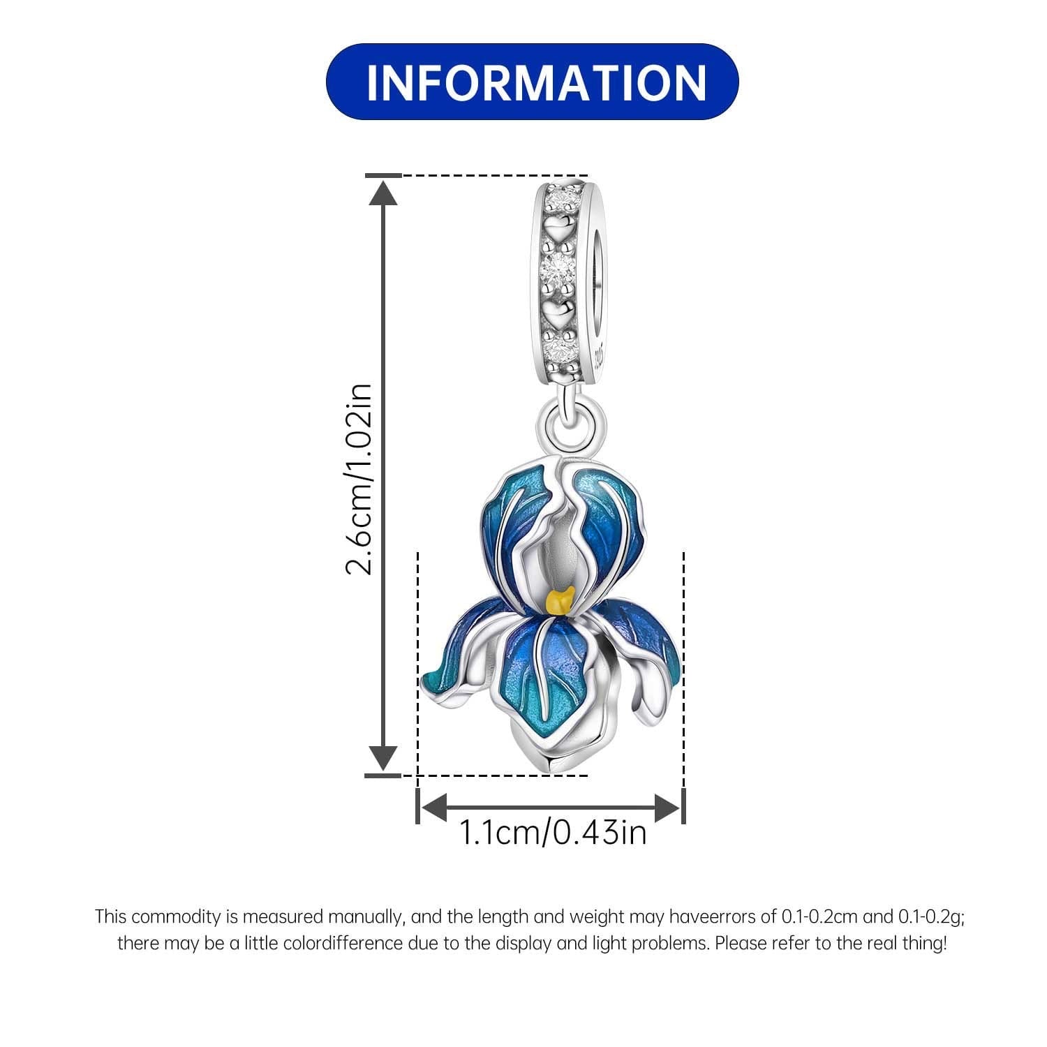 Northern Lights Iris Charm