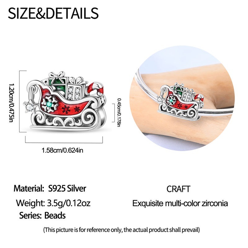 Santa's Sleigh Ride Charm