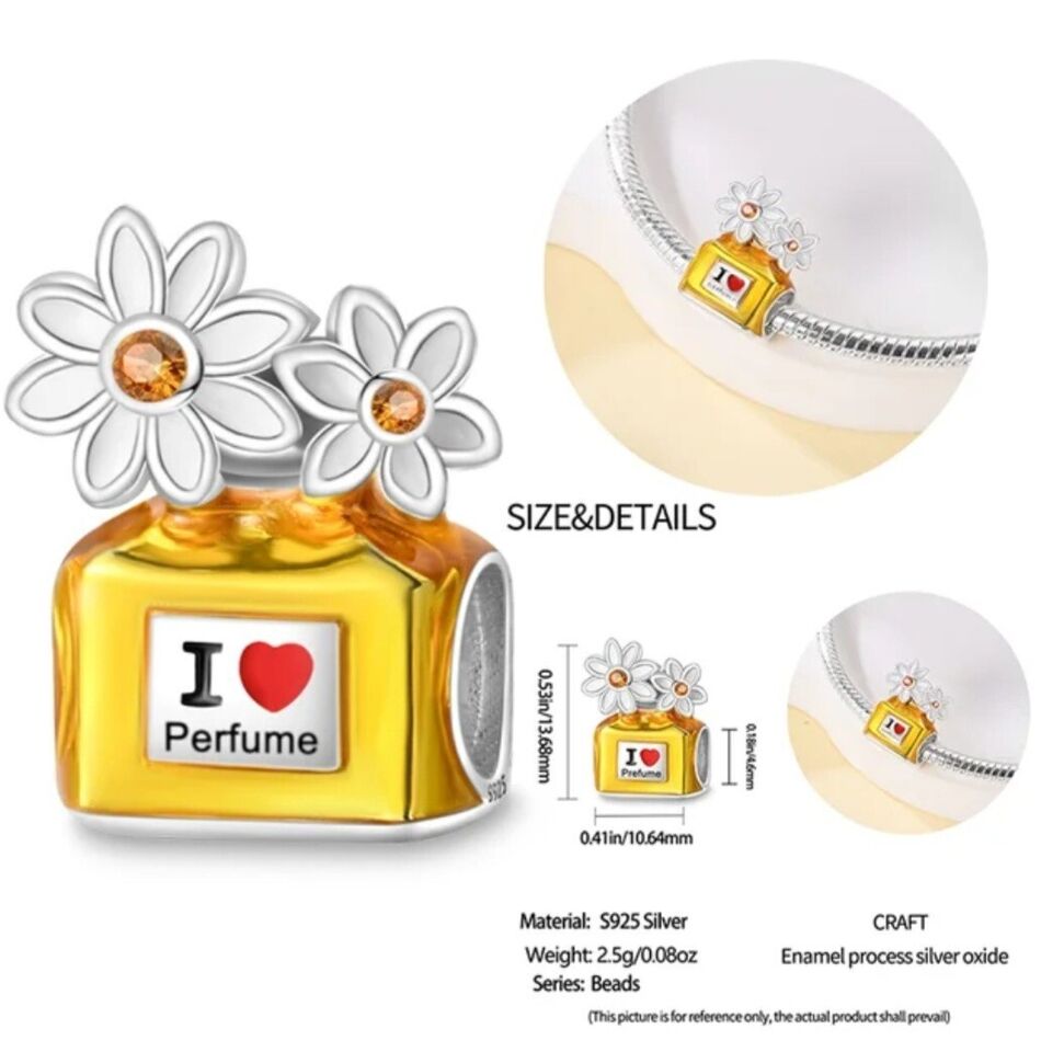 Love Perfume Daisy Flower Charm