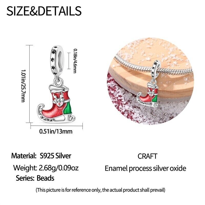 Ice Skate With Elf Dangle Charm