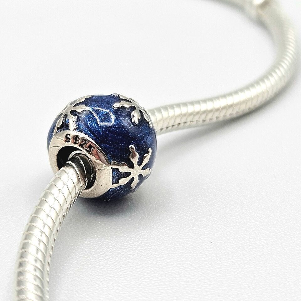 Christmas Gift Blue Snowflake Charm