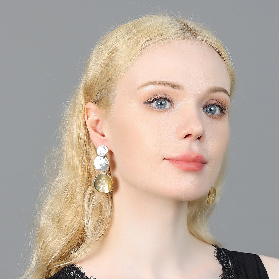 Vintage Gothic Geometric Long Drop Earrings