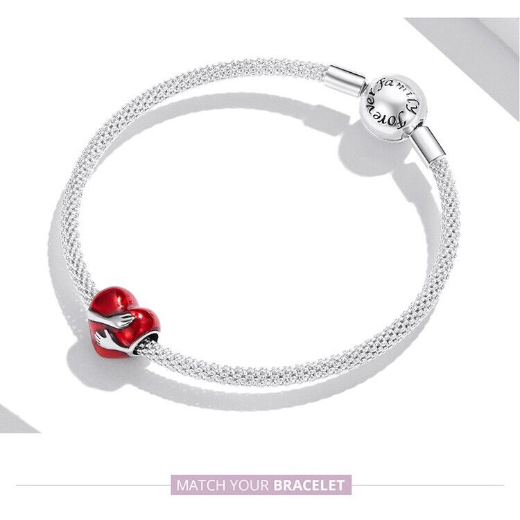 Embrace Of Love Heart With Wings Charm