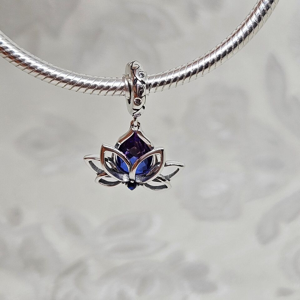 Lotus Flower Crystal Charm