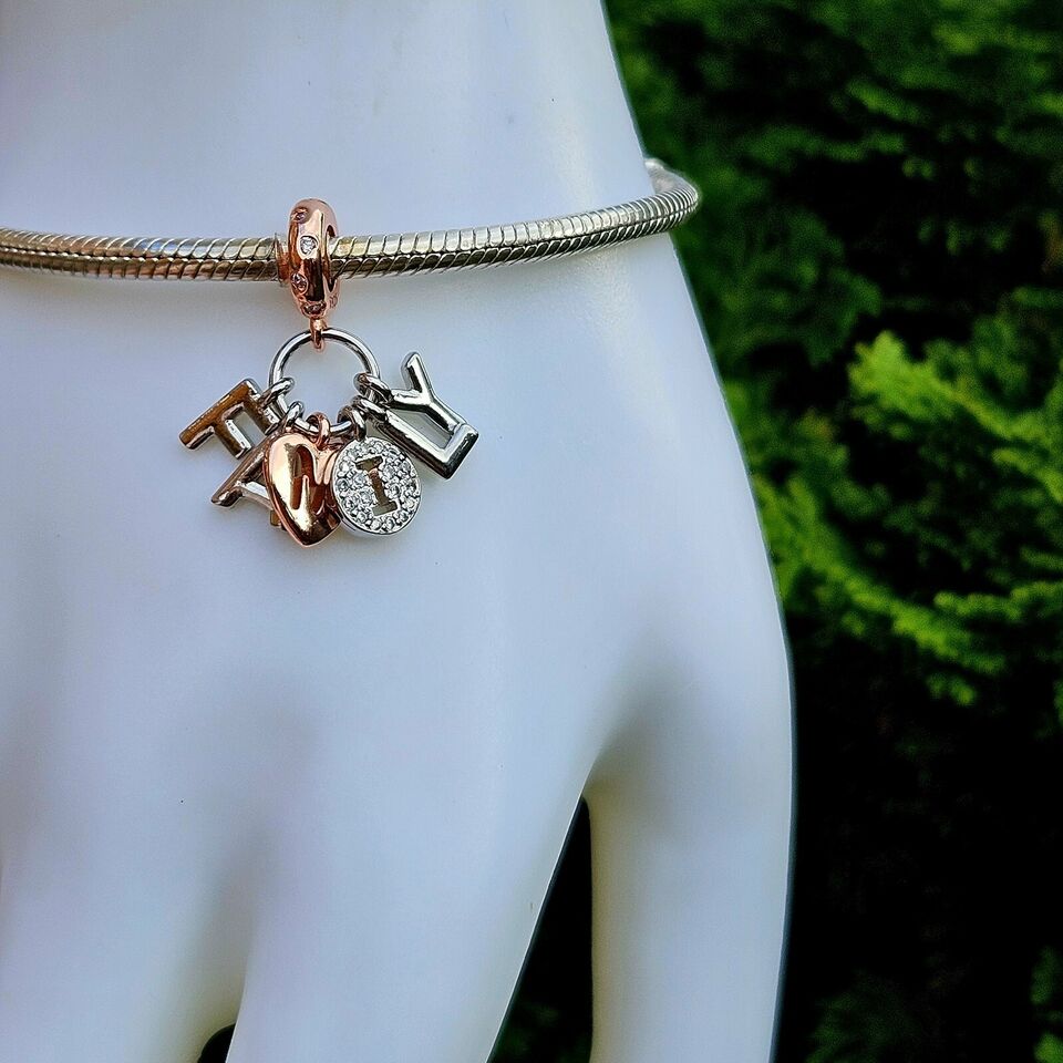 Family Letters Dangle Charm