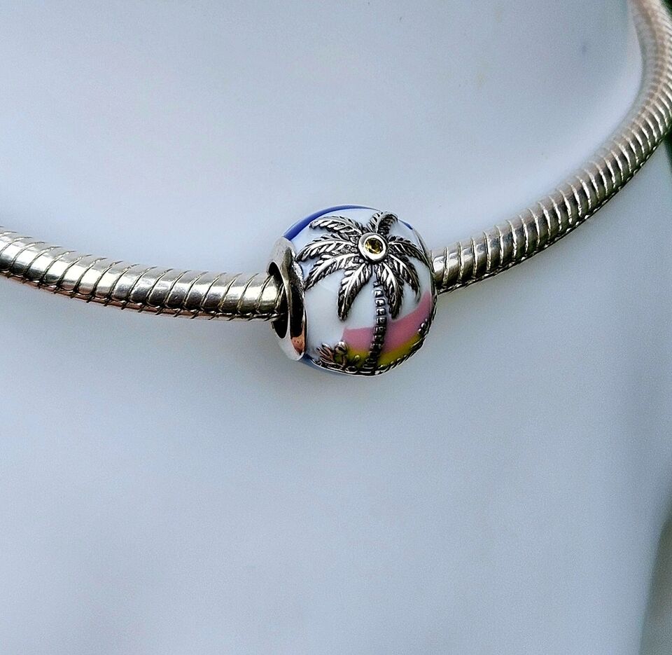 Palm Tree Multicoloured Charm