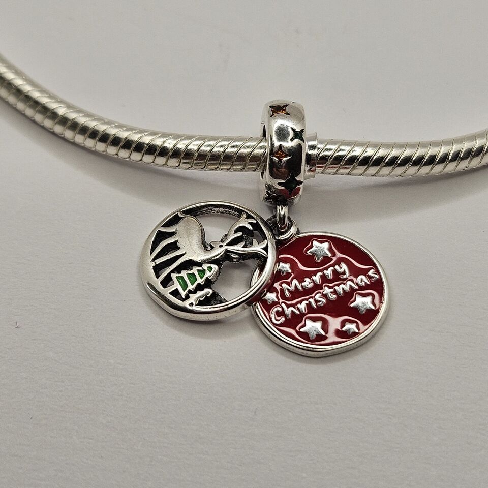 Reindeer Merry Christmas Charm