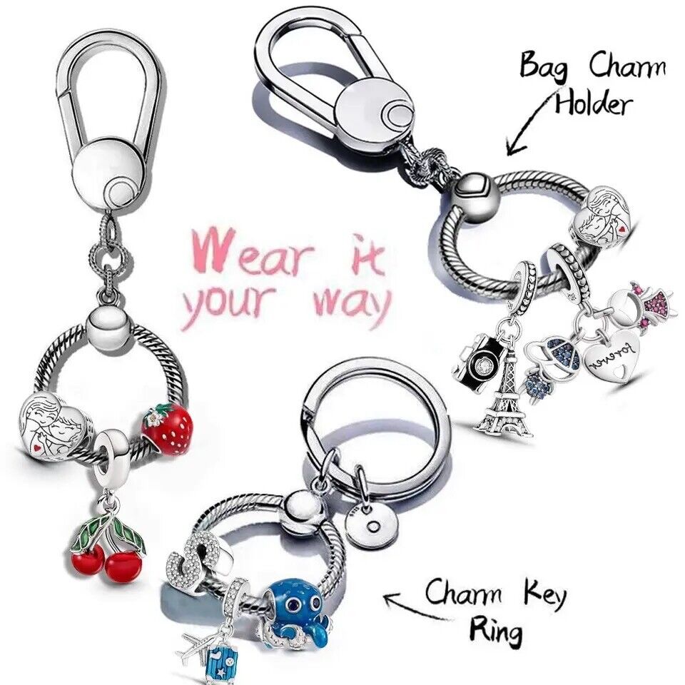 Clip on Bag Chain Key Ring Charm Keychain