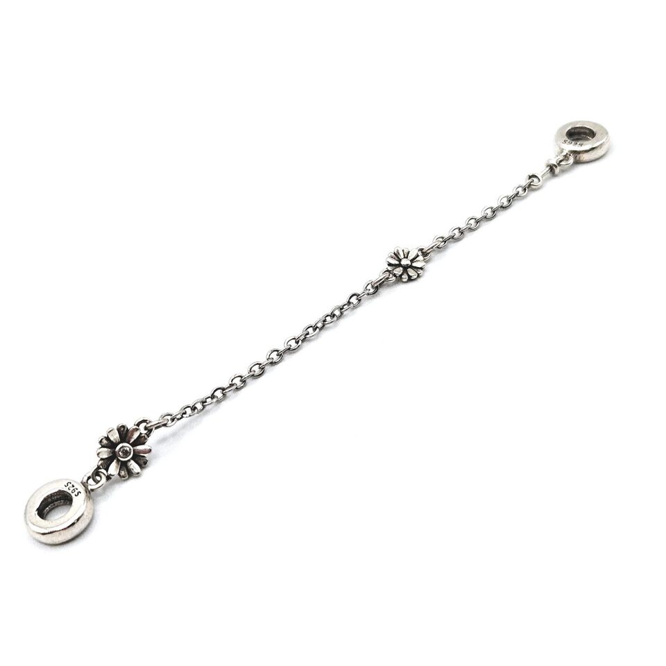 Safety Chain Flowers Silver