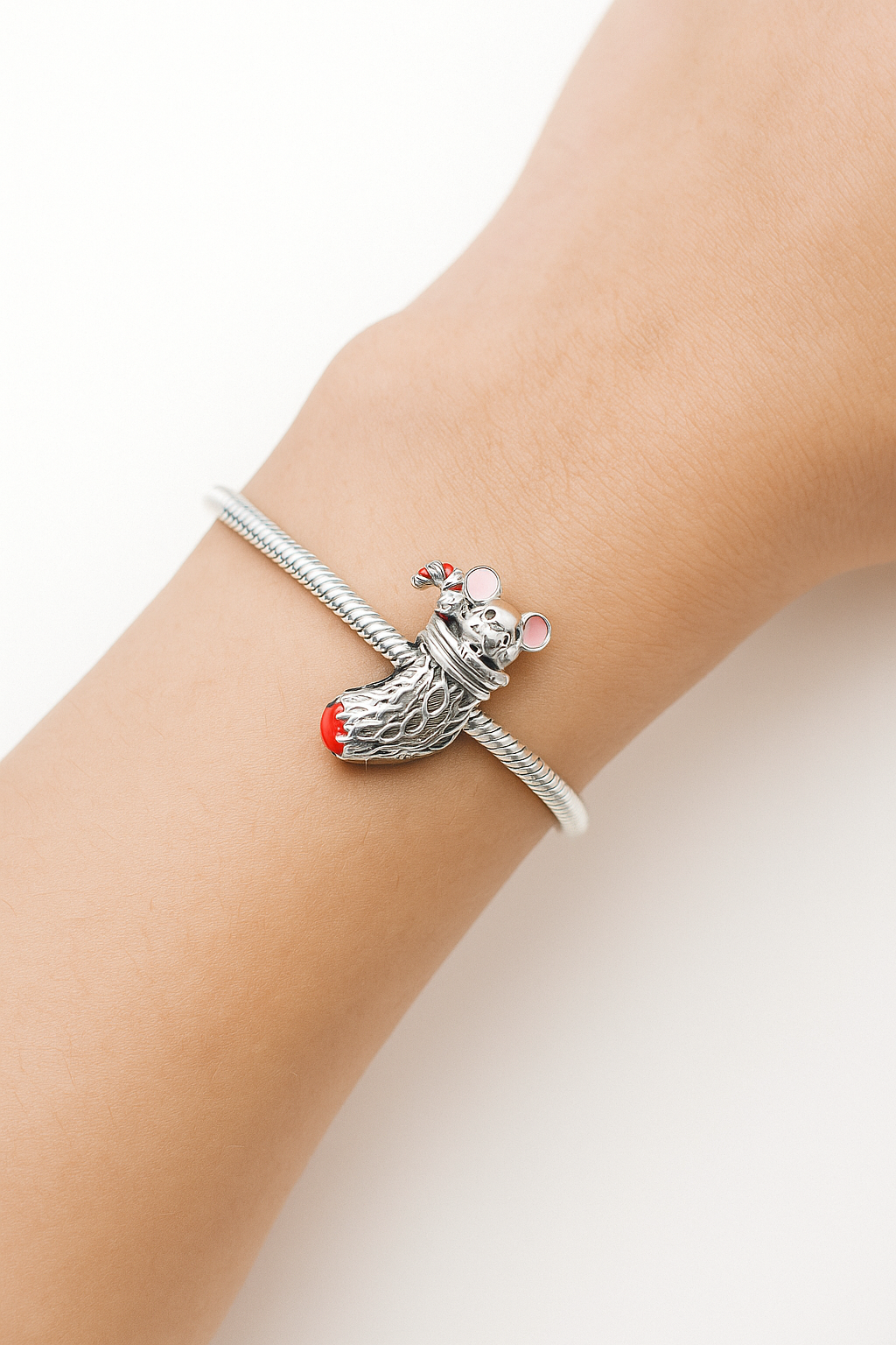 Sweet Mouse in Christmas Stocking Charm