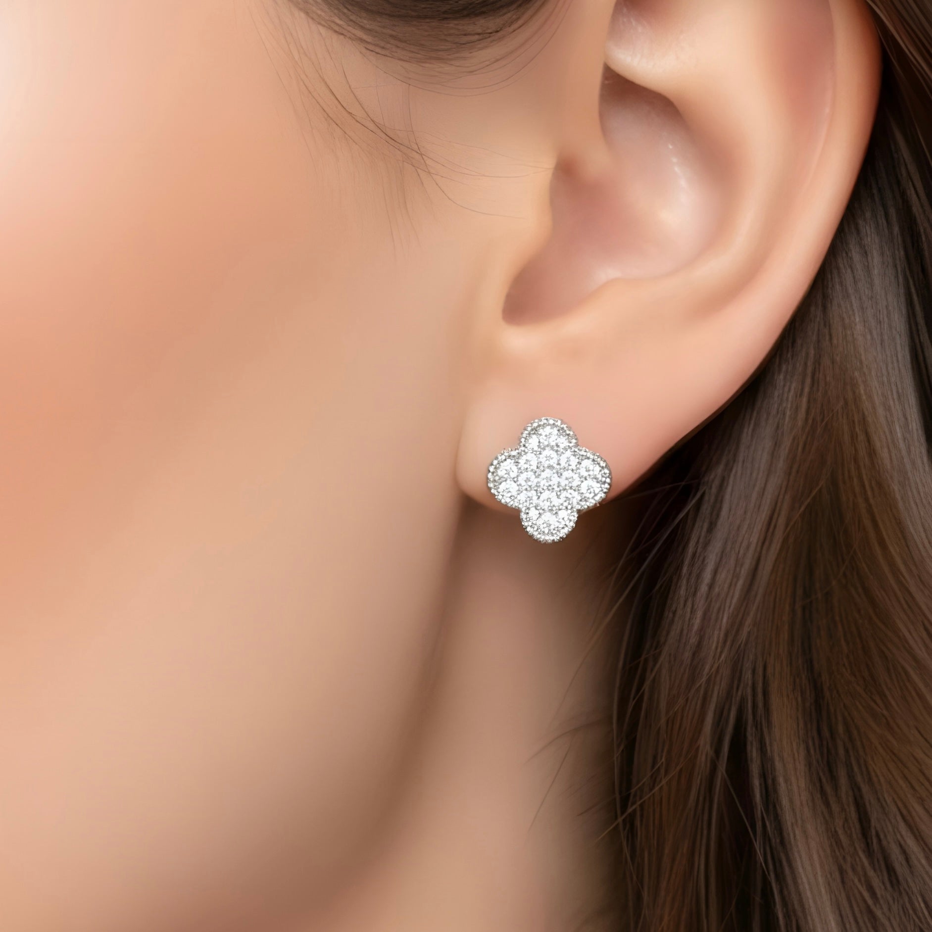 Crystal Clover Earrings