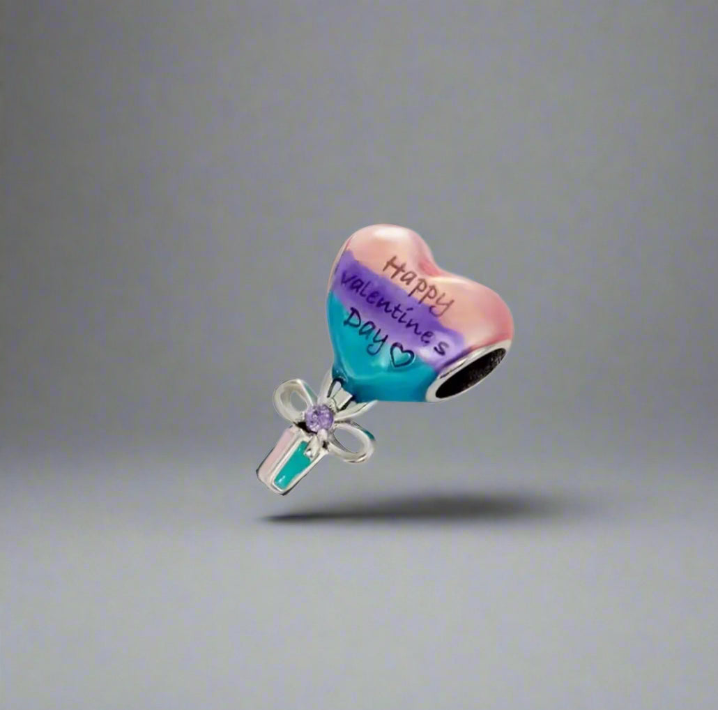 Valentine’s Day Heart Bead Charm