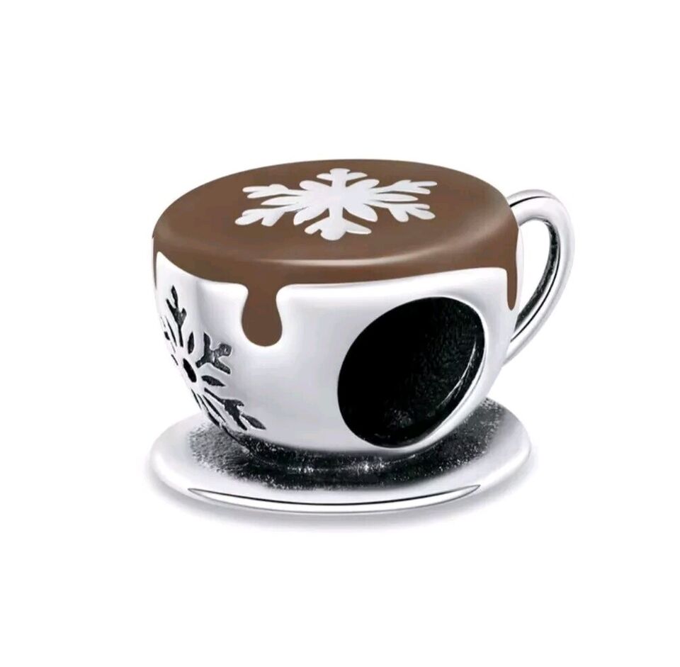Hot Chocolate & Snowflakes Charm