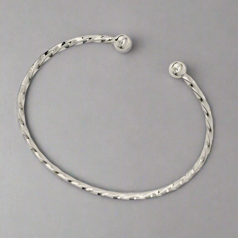 Sterling Silver Bracelet with Ball Ends