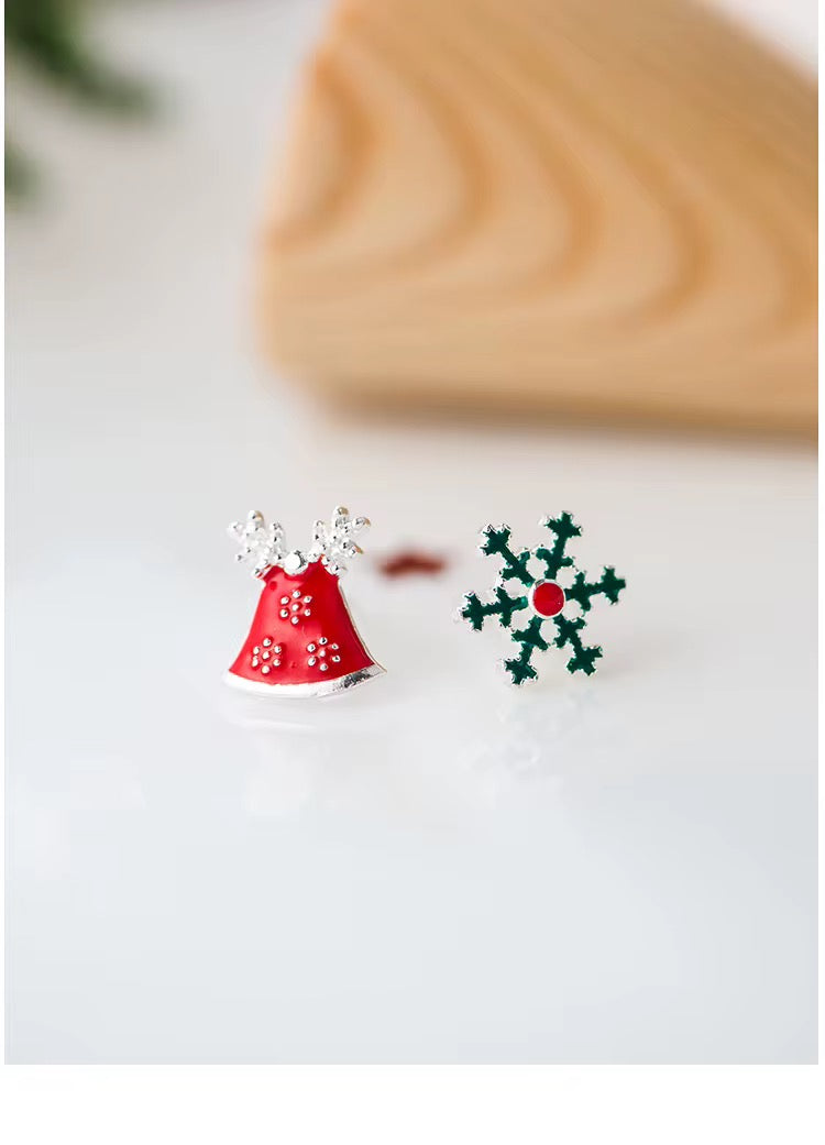 Winter Magic Silver Stud Earrings