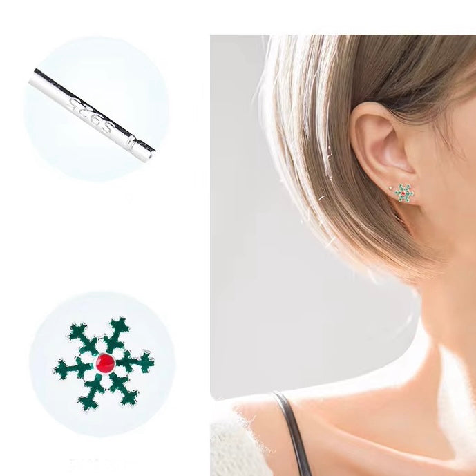Winter Magic Silver Stud Earrings