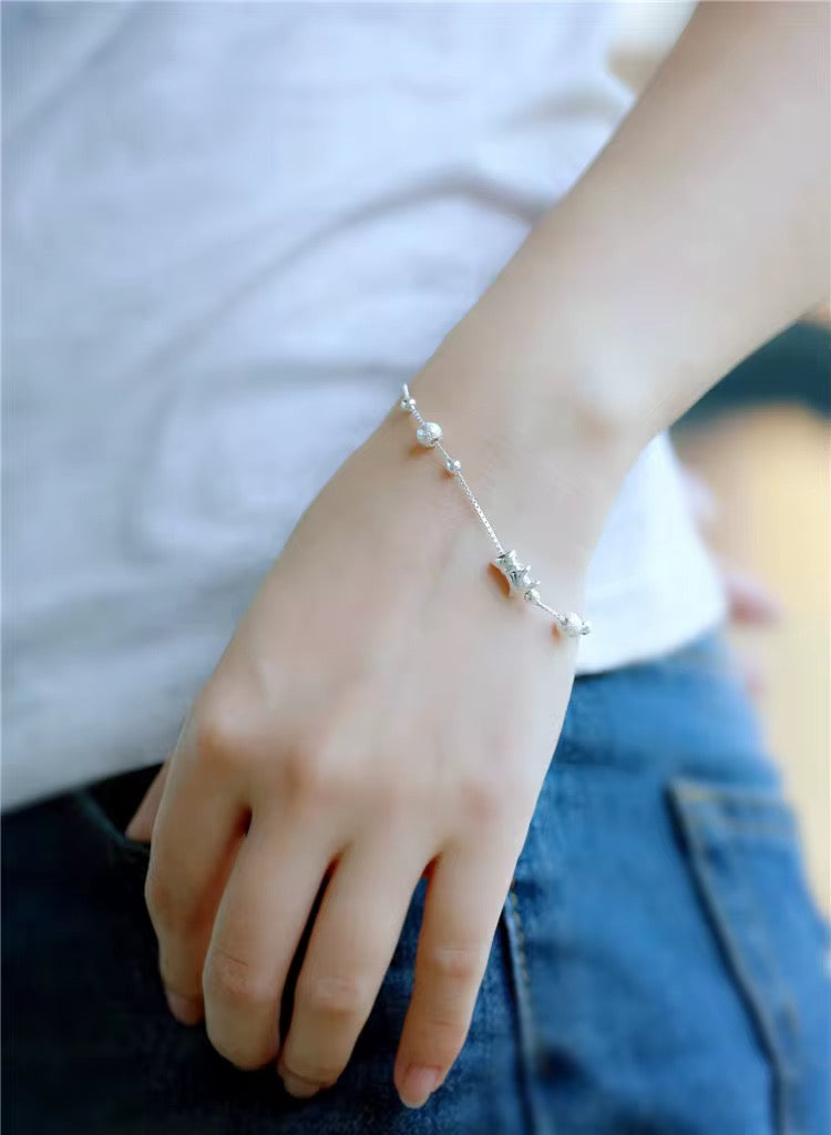 Silver Puppy Charm Bracelet