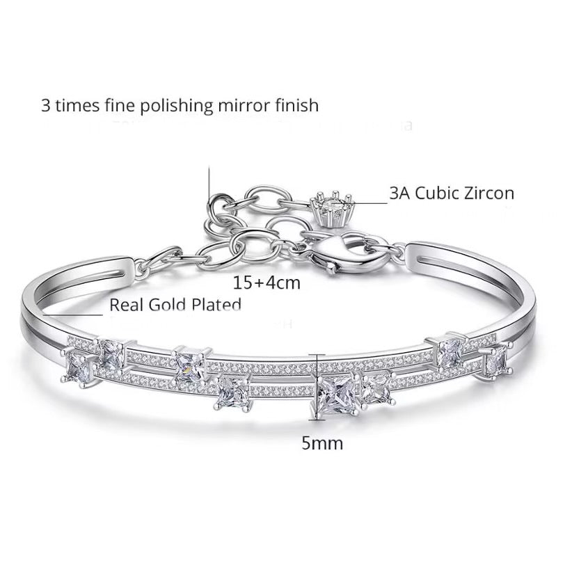 Dual-Line Crystal Bracelet