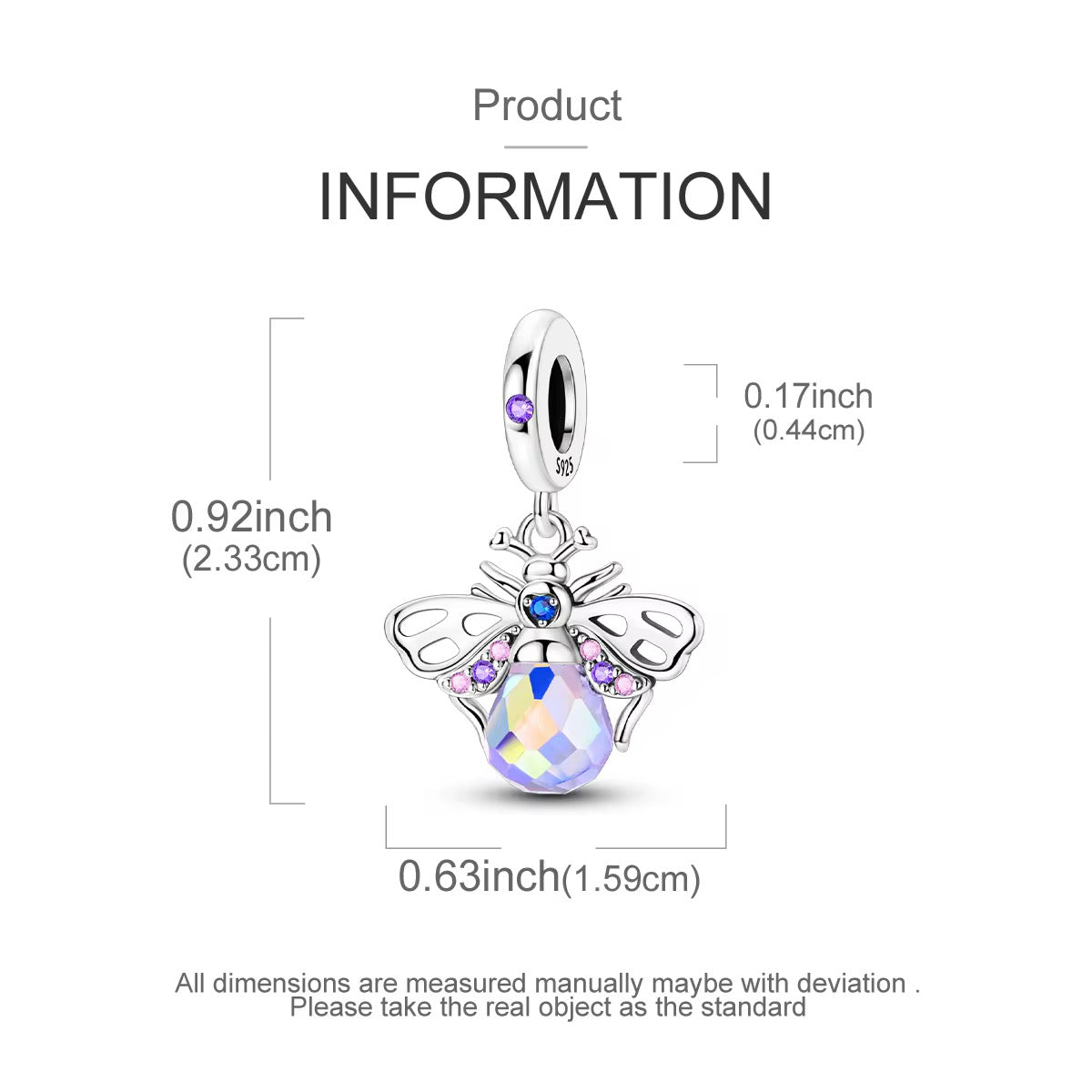 Sparkling Bee Dangle Charm