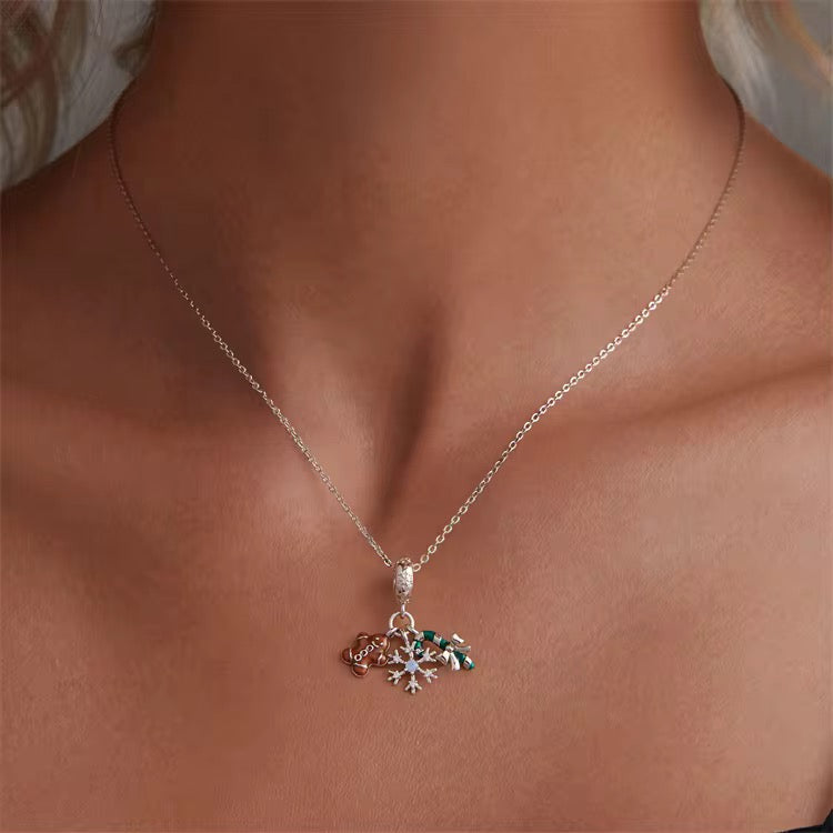 Festive Gingerbread Candy Cane Charm