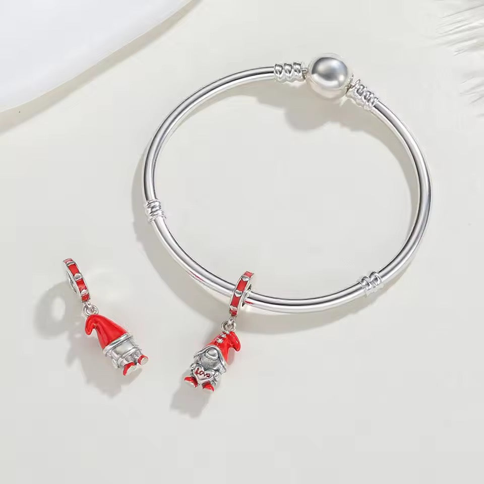 Sterling Silver Christmas Gnome Charm